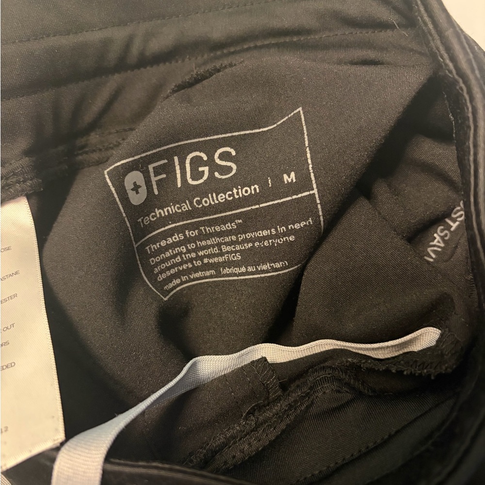 Figs Black Technical Collection Scrub Pants